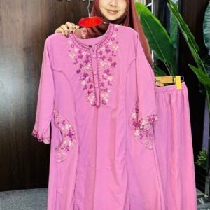 Rose Pink Embroidered Kurti