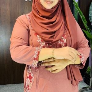 Rust Embroidered Kurti