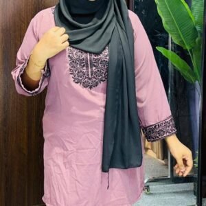 Dusty Pink Embroidered Kurti