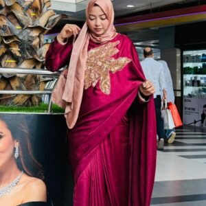 Wine Premium Party Saree