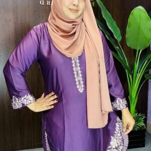 Purple Embroidery Co-Ord Set