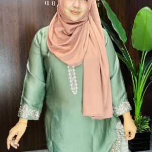 Olive Green Embroidery Co-Ord Set