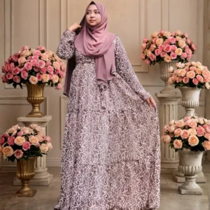 Leopard Print Layer Gown